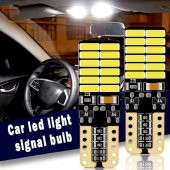 Beyaz Renk 24 Ledli 2 Adet T10 Dipsiz Led Ampul Park Ampulü Yüksek Işık Güçlü CANBUSLÜ - 3