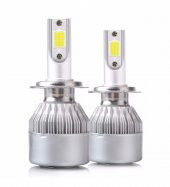 Buz Mavi C6 LED XENON 2 Adet H4 Uzun Kısa Led Xenon 48W 6900LM 8000K Far Ampülü seri BM - 4