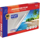 KRAF LAMİNASYON FİLMİ A4 100MIC PARLAK 100LÜ ÜCRETSİZ KARGO - 1