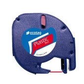 Dymo Letratag Muadil Plastik Şerit Etiket Kırmızı 10lu Paket thumbnail 2