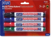 Kraf Tahta Kalemi 770 4 Adet Karışık Renk Tahta Kalemi + Silgi thumbnail 2