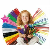 25 Adet Eğitici Şönil Seti - Renkli Tüylü Peluş Tel Çubuklar - 3