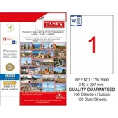 A4 Yapışkanlı Hazır Etiket - Tanex Tw-2000 - 1