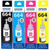 Epson T6641. T6642. T6643. T6644 Mürekkep Seti 4 Renk - 1