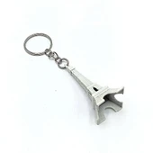 Paris Eyfel Kulesi 3D Metal Anahtarlık Beyaz thumbnail 3