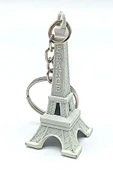 Paris Eyfel Kulesi 3D Metal Anahtarlık Beyaz thumbnail 5