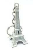 Paris Eyfel Kulesi 3D Metal Anahtarlık Beyaz thumbnail 4