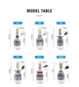 C6 LED XENON 2 Adet H7 Led Xenon 38W 7800LM 6500K Far Ampülü seri =K-K - 3