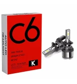 C6 LED XENON 2 Adet H7 Led Xenon 38W 7800LM 6500K Far Ampülü seri =K-K - 1