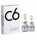 C6 Led Zenon H27 Led Xenon 48 Watt 10800lm 6000k Far Ampülü Led Işık BEYAZ RENK IŞIK thumbnail 1