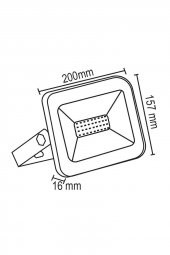 50 W LED PROJEKTÖR SLIM KASA BEYAZ RENK - 2