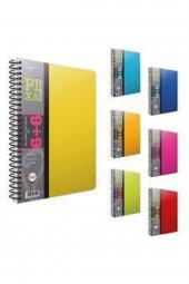 Gıpta Pixa 4 Kareli+4 Çizgili Bölümlü Spiralli Defter 160 Yp - 1