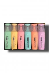 Mikro Highlighter Pastel 6 Lı Fosforlu Kalem - 1