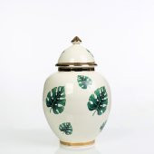 Vitale Yaprak Desenli Şah Küp Yeşil 35 cm AK.NRH0086 thumbnail 2