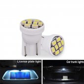 2 ADET Süper Güçlü Mini T10 Led 8 Ledli 12 Volt Mini T10 Led - 4