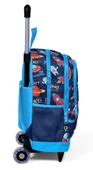 Coral High Astronot ve Uzay Baskılı Çekçek Okul Çantası - Işıklı Tekerlekler thumbnail 2