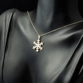Trend 14 Ayar Altın Kar Tanesi Kolye thumbnail 3
