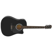 Squier SA-105CE Dreadnought Cutaway Black Elektro Akustik Gitar - 1