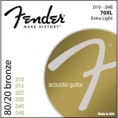 Fender 80/20 Bronze 70XL 10-48 Akustik Gitar Teli - 1