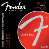 Fender 7250 Nickel Plated Steel Long Scale 7250-5L .040-.115 Bas Gitar Teli - 1