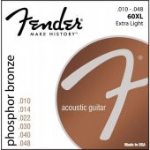 Fender Phosphor Bronze Acoustic Ball End 60XL .010-.048 Akustik Gitar Teli - 1