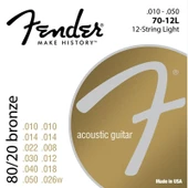 Fender 80/20 Bronze 70L 12-52 Akustik Gitar Teli - 1