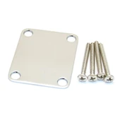 Fender 4-Bolt Vintage-Style Neck Plate Plain No Serial Number or Logo Chrome Gitar Yedek Parça thumbnail 2