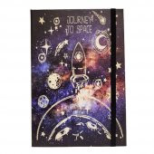Tasarım Space Roket Defter Lastikli - 1