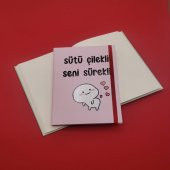 Sütü çilekli Seni Sürekli Motifli Defter - 1