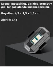 NKT GROUP Rgb Motosiklet Drone Bisiklet Otomotiv Çakar Şarjlı Kablosuz Mini Led - 7 Farklı Renk - 5