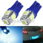 2 Adet Blue Renk T10 5 Ledli Ampül Park Ampulü Gündüz Farı T10 Plaka Bagaj İç Aydınlatma - 1