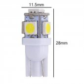 2 Adet Blue Renk T10 5 Ledli Ampül Park Ampulü Gündüz Farı T10 Plaka Bagaj İç Aydınlatma - 3