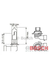 Halogen Ampul Hb4 12v 55w Plastık Soketlı Tek Flamanlı Osram 9006 1987302808 - 1