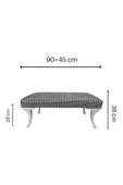DTM HOME Kaz Ayağı Desenli Bench Puf - 4