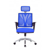 Herkese Mobilya Savona Mavi Fileli Krom Makam Koltuğu Ofis Koltuğu - 1