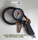 Lastik Şişirme Aleti Siyah Metal Gövde Hava Saati 220 Psı - 1
