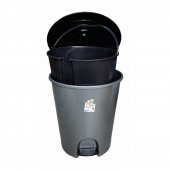 Plastik Pedallı Basmalı İtmeli Çöp Kutusu Kovası / 33 Litre / Çıkarılabilir İç Kovalı -38x41x49 Cm. - 2