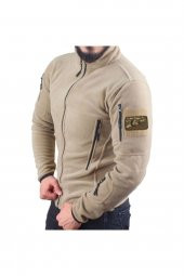 Taktik Polar Bej Erkek Askeri Polar Mont - 1