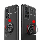 Xiaomi Redmi 10 Kılıf Silikon Ravel Yüzüklü Standlı Kamera Korumalı + Cam - 3