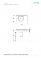 Serel Sapphire 46x80 cm Etajerli Mobilya Dolap Uyumlu Lavabo SP41TXS110H - 2