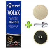 Don Yağı Polisaj Parlatma Metal Cila 1 Kg + Polisaj Keçesi 115 Mm + Matkap Aparatı M14 - 1