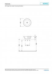 Serel Poseidon 45 cm Tezgah Çanak Lavabo Batarya Deliksiz PS35DXS110H - 2