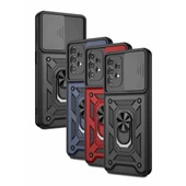 Samsung Galaxy A53 Kılıf Yüzüklü Standlı Kamera Korumalı thumbnail 1