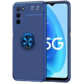 Oppo A55 5G Kılıf Kamera Korumalı Ravel Stand Silikon +Kırılmaz Cam - 4