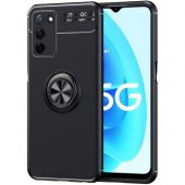 Oppo A55 5G Kılıf Kamera Korumalı Ravel Stand Silikon +Kırılmaz Cam - 5