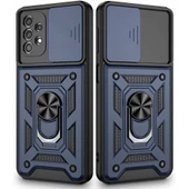 Samsung Galaxy A53 Kılıf Yüzüklü Standlı Kamera Korumalı thumbnail 4