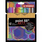 Stabilo Point 88 Arty İnce Keçe Uçlu Kalem Seti 18li - 1