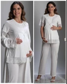 BirolGaye 2110 Hamile Lohusa 3 Lü Pijama Sabahlık Tk - 8
