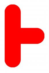 Zemin İşaretleme Şekilleri PVC T Şekil Kırmızı (12 li Paket) thumbnail 1