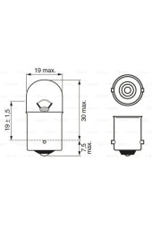 Bosch 1987302815 1987302928 Ampul Eco 12v 67 Park R5w Ba15s Osramj 5007 ( 10 Adet ) - 1